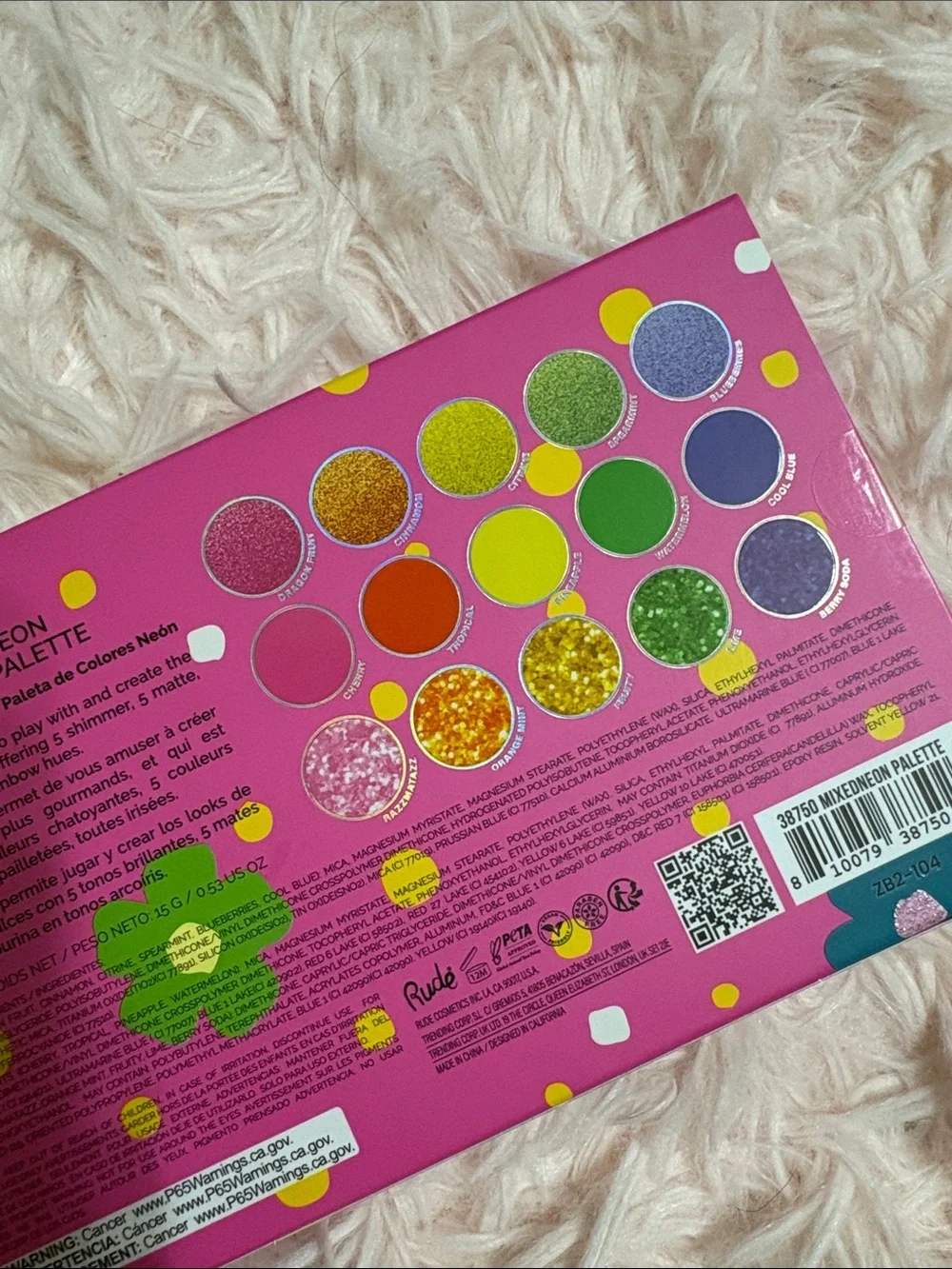 New RUDE Mixed Fruit Palette - Neon